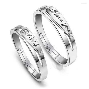 Ringos de cluster Moda Sterling Silver 925 Ring Simples Love Forever 1314 Casal For Momen Homem Party Wedding Feat Jewelry GiftScluster Wynn22