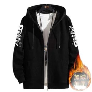 Moletons masculinos moletons moletons homens lã de lã de lã quente com zíper grosso de calçada esportiva Plus tamanho 9xl 10xl ostenta capuz de porta 54 menos