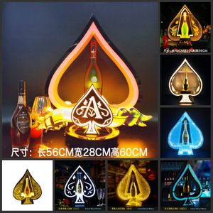 New Ace of Spade GlowBar Rechargeable Color Flashing Wine Bottle Presenter Champagne Glorifier Display VIP Service Tray For NightClub Party Loung