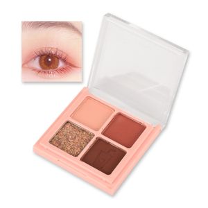 Four-color matte pearl eye shadow portable novice repair #02 peach milk 1pc