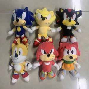 Peluche da 28 cm il riccio Tails Knuckles Echidna bambola Animali di peluche Giocattoli regalo di Natale