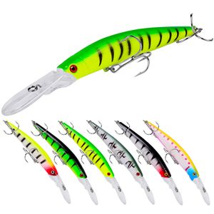 K1633 15,5 cm 14,5 g Pesci Ami Kit esche da pesca Minnow Lure Minnow Crank Bait Attrezzatura da pesca Esche Topwater per spigola Trota Acqua salata/Acqua dolce