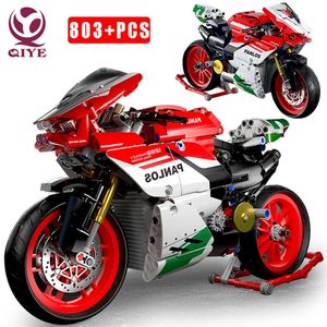 Famous Motorcycle Model High Tech Building Blocks Ducatied MOC Creator Ideas Motorbike Assembly Toys Brithday Gifts for Children 220715