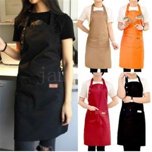 Fashion Kitchen Aprons For Woman Men Chef Work Apron For Grill Restaurant Bar Shop Cafes Beauty Nails Studios Uniform DE700