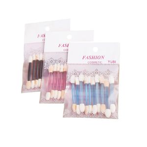 Individuell förpackning Engångsborste Double-end Eye Shadow Applicator Eyeshadow Stick Eyeliner Brushes Svamp Tool Nail Spegel Pulverborste