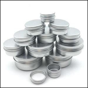 5g 10g 15g 20g 30g tomt aluminium kosmetiska containrar potten läppbalsam jar tenn för grädde salva handförpackningslåda släpp leverans 2021 förpackning