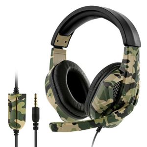 3 mm Camo Wired Gaming Headset Camouflage Over Ear Headphones with Microphone for Xbox One for Switch PC Video Games210D