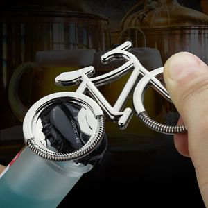 Creative Metal Beer Bottle Opener Fashion Cute Bike Bicycle Keychain Key Rings For Lover Biker Bottle Openers Men's Gift