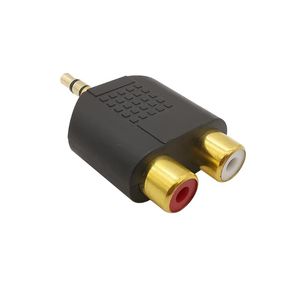 Inne akcesoria oświetleniowe 2/5 szt. 3,5 mm gniazdo męska wtyczka do 2x RCA Samice Złącze stereo Adapter audio M/F Y Złącze kabla rozdzielacza