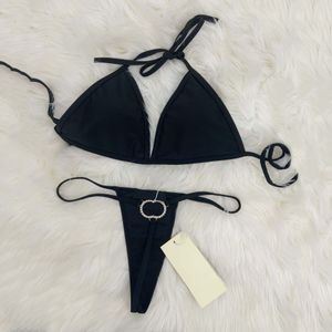 Sexy Desginer Bademode Für Frauen T-back Bikinis Badeanzug Mit Kristall Marke Schwimmen Rock Strand Einteilige Anzüge S-XL