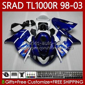 OEM Lichaam Voor SUZUKI SRAD TL-1000 TL 1000 R TL1000R TL-1000R 98-03 Carrosserie 118No.0 TL1000 R 98 99 00 01 02 03 TL 1000R 1998 1999 2000 2001 2002 2003 Kuip Kit Glanzend blauw