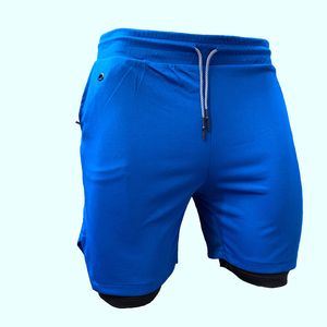 Män som kör shorts 2 i 1 träning gym shorts fitness joggers jogging sommar sport träning korta byxor