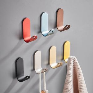 5 Färg Robe Hook väggkrok handduk för badrum krok krokar rostsäkra hängande kläder hängare kök hårdvara sovrum 20220826 e3