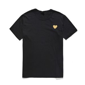 Comms des Garcon Designer japonês camisetas Red Hearts Prind T-shirts Men feminino Casal de moda Moda Hot Tees Commdees Mulheres Tiradas de algodão de tamanho grande 6178