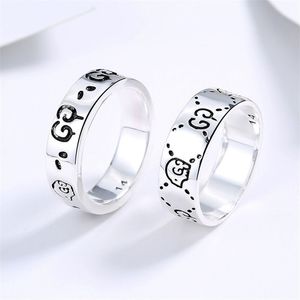 2022 52% OFF new jewelry Ancient double family skull male and female couple pair ring ghost series