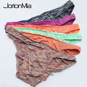 5pcs seksowne majtki męskie miękki oddychający bawełniany seksowna bieliźna męskie biodra Up majtki jockstrap kolorowe undies cueca ckyh05 t220816