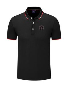 Inter miami cf homens e camisa polo feminina brocado de seda manga curta esportes lapela t-shirt logotipo pode ser personalizado