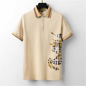 2022 Tasarımcı Stripe Polo Gömlek Tişörtleri Yılan Polos Bee Çiçek Çiçek Yüksek Sokak Moda At Polo Lüks T-Shirt V00009