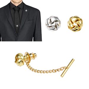 Högkvalitativ modeklip Bro Broach smycken boll metall brosch lapel pin för män skjorta kostym tillbehör