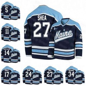 CEO34 EDUARDS TRALMAKS MAINE BLACKEMER COLLEGE HOCKEY JERSEY ADAM DAWE JACOB SCHMIDT SVEJSTRUP MITCHELL FOSSIER PATRICK SHEA RYAN SMITH TIM