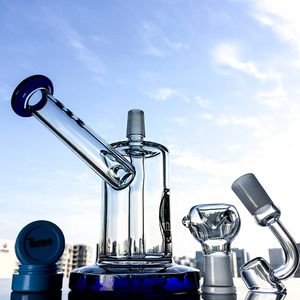 Ready To Ship Hookahs Straight Tube Perc Glass Bongs Mini Dab Rigs Protable Rig Bubblers Glass Thick Tank Smoking With Bowl Mouthpieces Sideca DGC1258