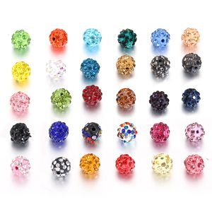 50pcs Glass Rhinestone perline di perline di argilla Crystal Round Spacer Perle sciolte per gioielli bracciale fai -da -te che producono accessori all'ingrosso