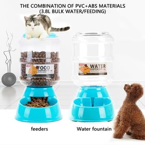 3.8L PET PET Automático CANTO CAT BONGA DO CATO PARA COMAS CATOS DE ÁGUA que alimenta o dispensador de grande capacidade Pets Supplies Y200917