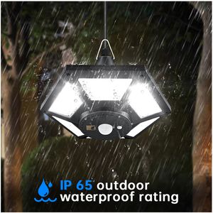 Solar Shed Lights 180LED utomhus inomhus LED Pendant Light Lamp Camping Waterproof Lighting For Garden Yard Decoration