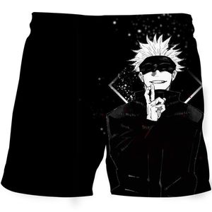 Anime Jujutsu Kaisen 3D Printed Swimming Men Summer Beachwear Loose Swim Trunks Kpop Swimsuits Beach Shorts 220621