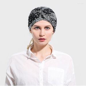 LoneyShow Women Print Cashew Hat Turban Head Wrap Cap Case Hats Autumn Winter Warm India Beanie/Skull Caps Eger22