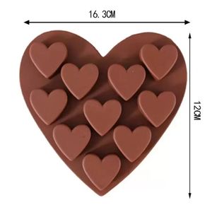 10さえベーキング金型愛ハート型チョコレートアイスDIYモールドシリコーンケーキツールHH0305