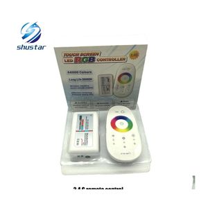 Rgb Controllers Dc1224V 18A Led Controller 2 4G Touch Sn Rf Remote Control For 5050 3528 Strip Bb Downlight Lamp Drop Delivery Light Dhgms