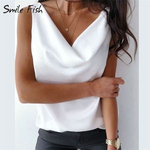 Sommar fläck tank topp ärmlös glänsande dam camis elegant v-hals pläterad kontor smal tee kvinnor sexiga rosa gröna väst toppar G1383 220318