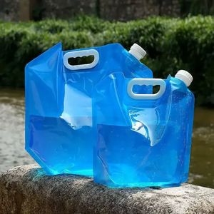 5L/10L Outdoor Foldable Folding Collapsible Drinking Water pvc bag Car Waters Carrier Container for Outdoor Camping Hiking Picnic BBQ C0801x03