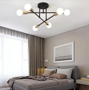 Takljus modern kreativ ljuskrona LED -belysning varm romantisk minimalistisk gyllene sovrum personlighet vardagsrum