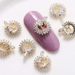 10 pçs / lote 3D Liga Nail Art Zircon Metal Rhinestones Manicure Unhas Acessórios Profissionais Fornecimentos Decorações Encantos Y47-8