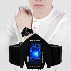 Armbanduhren LED Harajuku Mode Trend Student Luxus Silikon Uhren Männer Frauen Paar Multifunktionssport Elektronische Alarm Digitaluhr