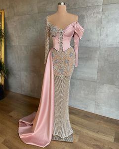 Vestidos de baile de sereia rosa gracios