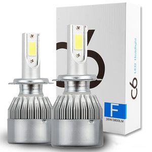 Styling H4 9006 72W LED 880 COB 1 7600LM H3 Auto Car Bulbs H1 Strålkastare Par H7 H11 Strålkastare C6 -lampor unsdr