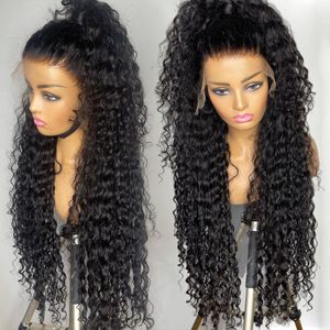 HD Lace Frontal Kinky Curly Curly Wigs Front Brazilian Virgin remy 360 شعر مستعار كامل للشعر البشري للنساء السوداء 12-22 بوصة