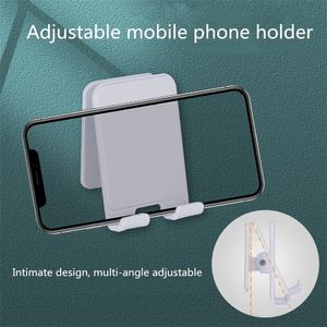 for Restroom Portable Mobile Phone Wall Shelf Desktop Stand Fixed Holder Multiangle Adjustment Watch TV 220618