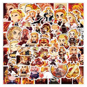 52Pcs Rengoku Kyoujurou Stickers Demon Slayer Kimetsu No Yaiba Anime Sticker Graffiti Kids Toy Skateboard car Motorcycle Bicycle Sticker Decals Wholesale