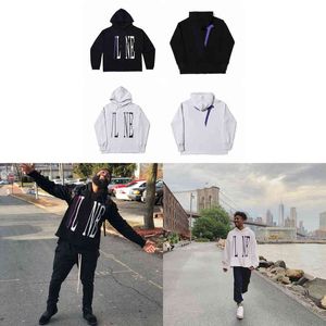 Tasarımcı Büyük Boy Vlons Hoodie Vintage Luxe Boş Siyah Beyaz Moda Kazak Erkek Kadınlar Büyük V Kat Sonbahar ve Kış Çift Hoodie Ending Top Hip Hop