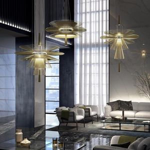 Pendant Lamps Postmodern Simple Iron Wire Hollow Flying Saucer Chandelier Living Room Teahouse Creative El Designer