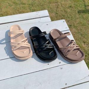 TKHOT 여성 슬리퍼 여름 신발 실내 샌들 슬라이드 소프트 비 슬립 욕실 플랫폼 홈 슬리퍼 젤리 niar 샌들 패션 네트 #9