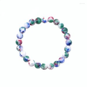 Fili di perline all'ingrosso blu rosso bianco persiano pietra braccialetti fortunati yoga moda braccialetto calcedonio guarigione equilibrio charms perline kent22