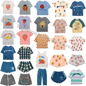 Kids T Shirts SS Summer BC Brand Toddler Girls Boys Tee Shirt Shorts Set Printed Cartoon Sleeve Top kläder 220507