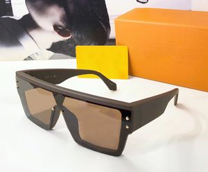 Sonnenbrille Herren Design Gesichtsabdeckung Form Metallstift Tempelspiegelmuster Erforschen futuristischer Stil -Injektionsrahmen Leichte und