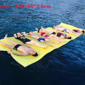 Hava enflasyon oyuncak 180x55cm yüzen ped yaz yeni büyük açık gözyaşına dayanıklı xpe köpük yüzme havuzu su battaniyesi şamandıra paspas yatak