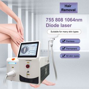 Portable Three Wavelengths Diode Laser Cooling Head Painless Face Body Hair Removal Device Beauty Machine For All Skin Types